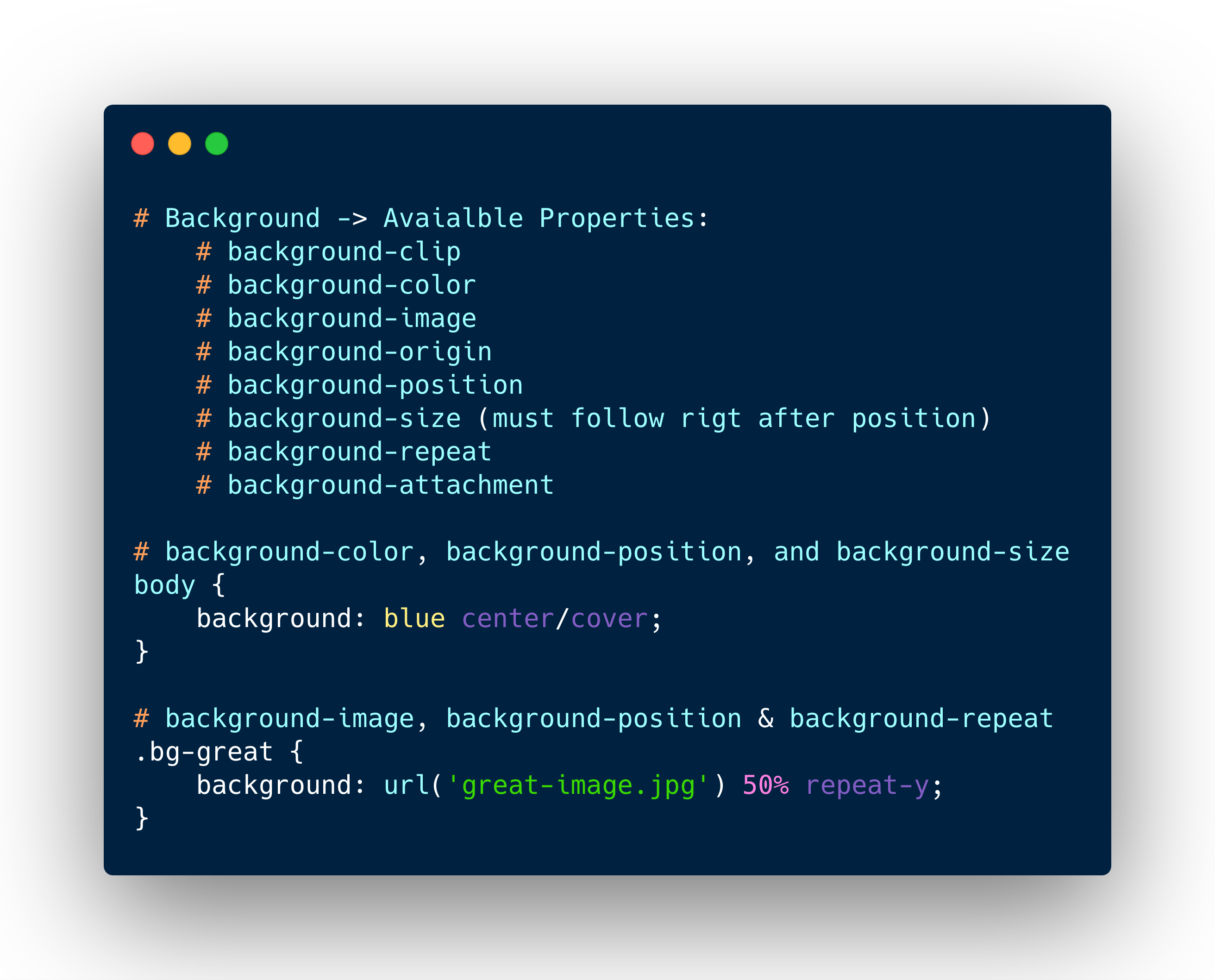 Featured image of post Css Background Shorthand : The background property can be used to set one or more background related properties: