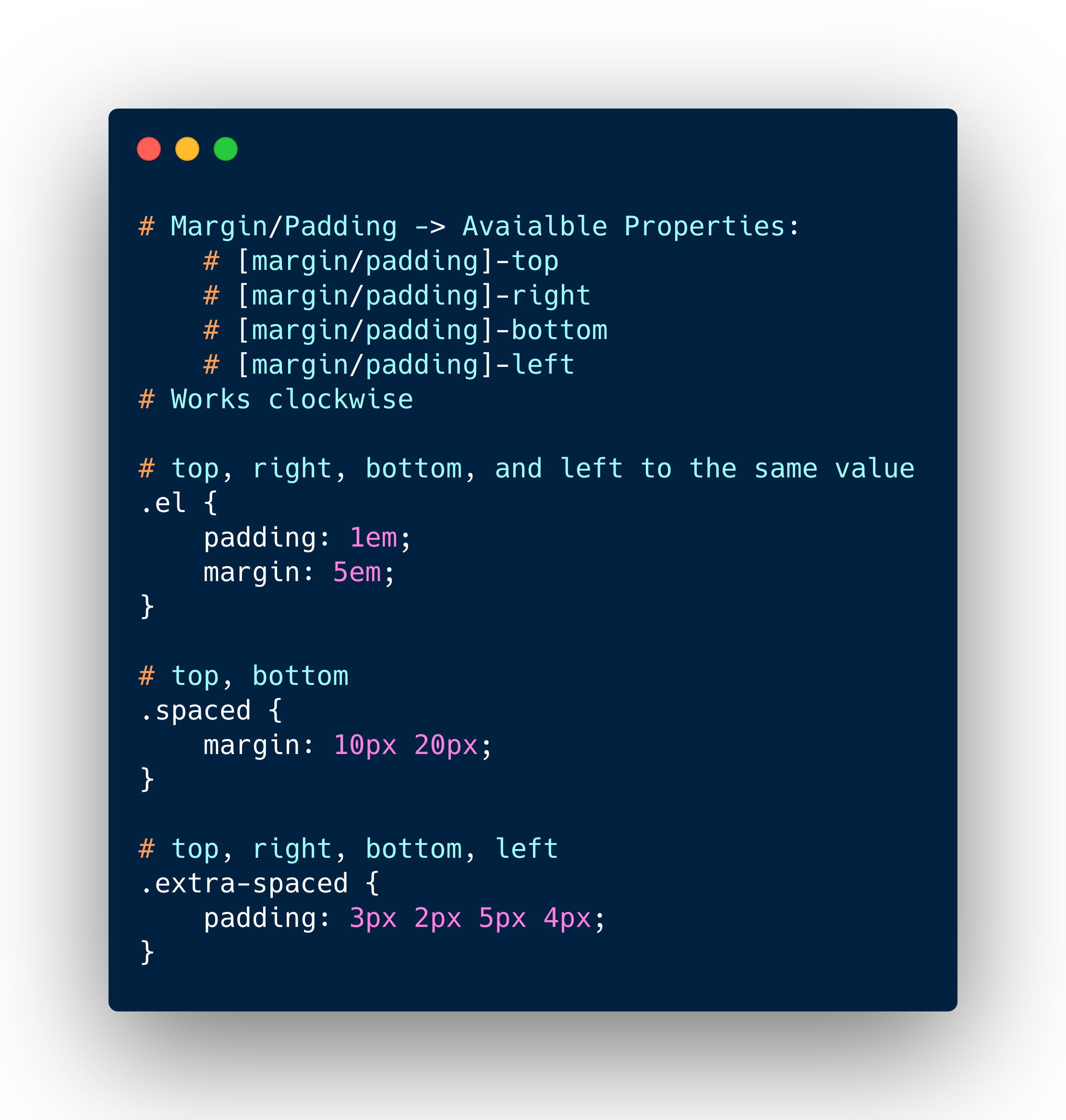 margin-padding-code